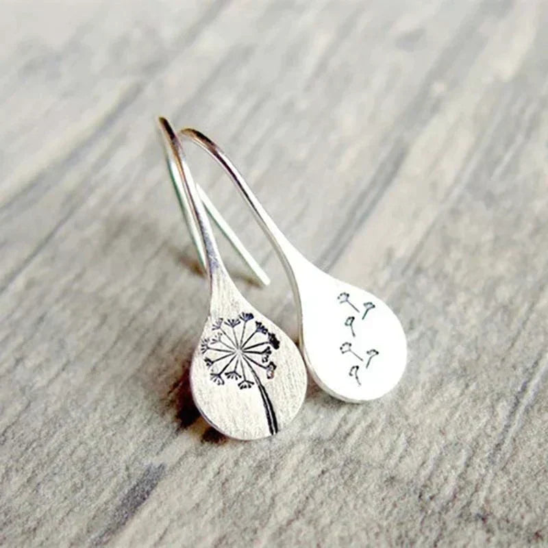 Vintage Silver Flower Earrings