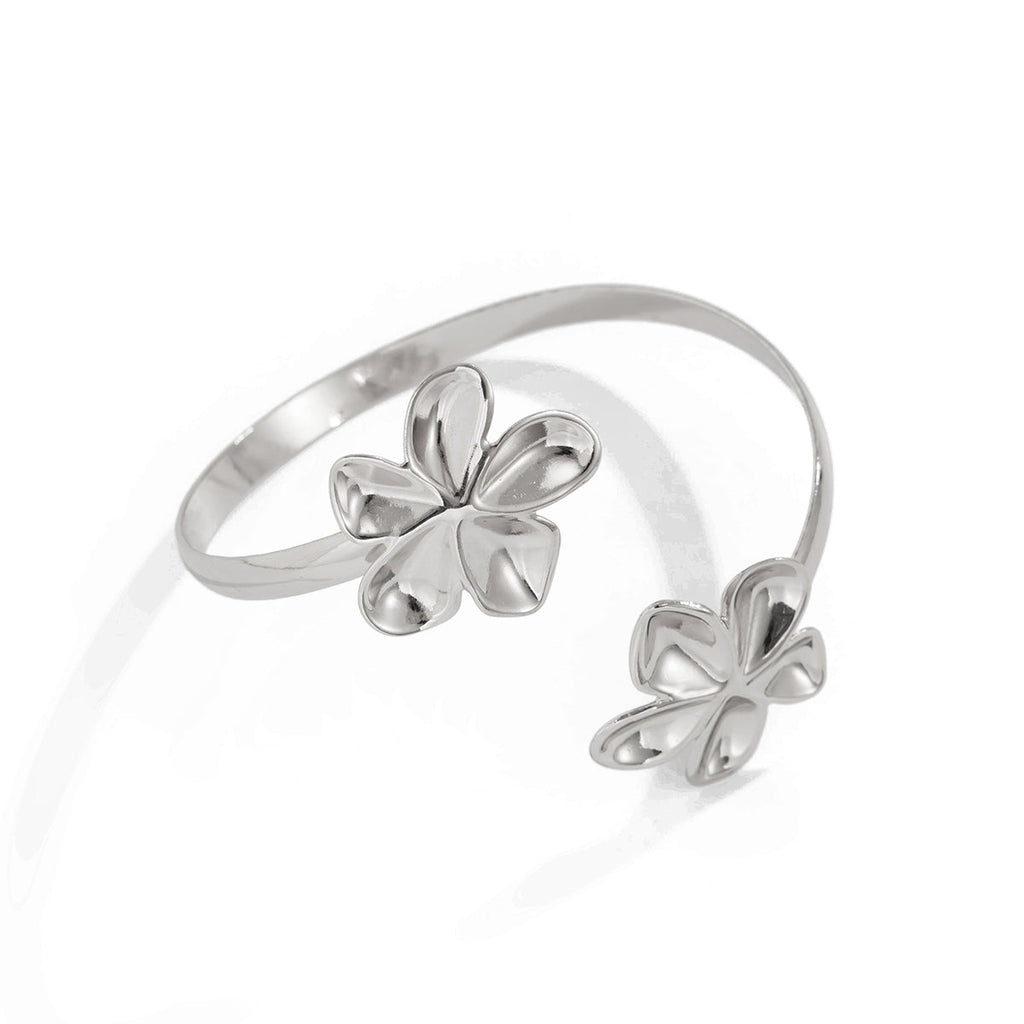 Gold Floral Arm Cuff Bracelet