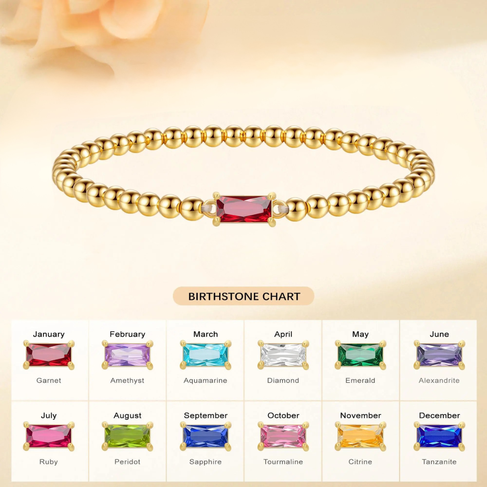 Birthstone Beaded Bracelet