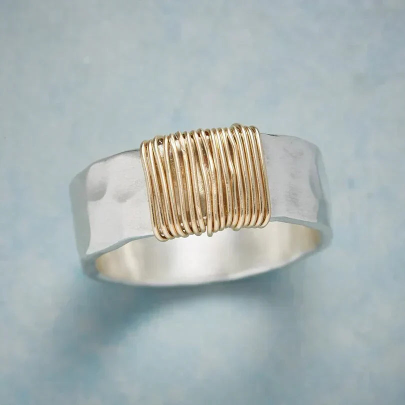 Golden Boho Threads Ring