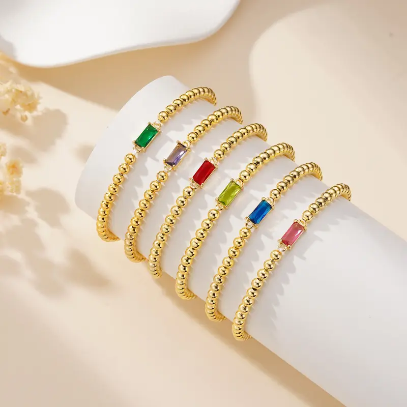 Birthstone Beaded Bracelet