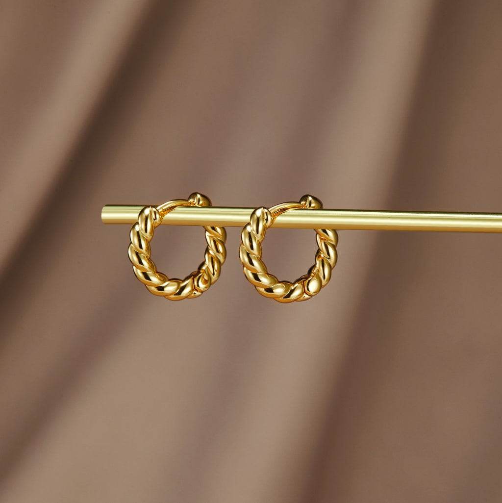 Luna Gold Twist Earrings