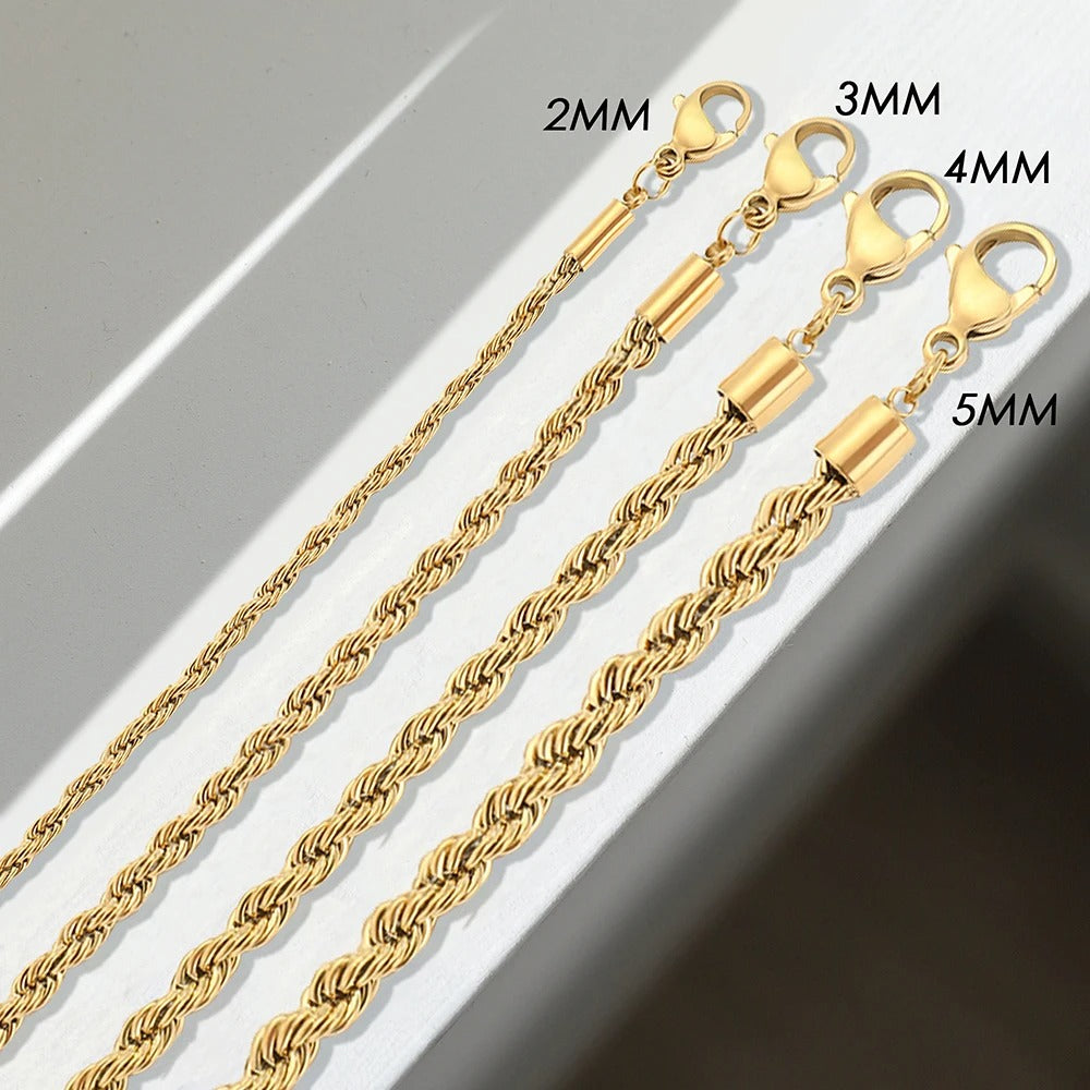 Twisted Rope Chain Bracelet