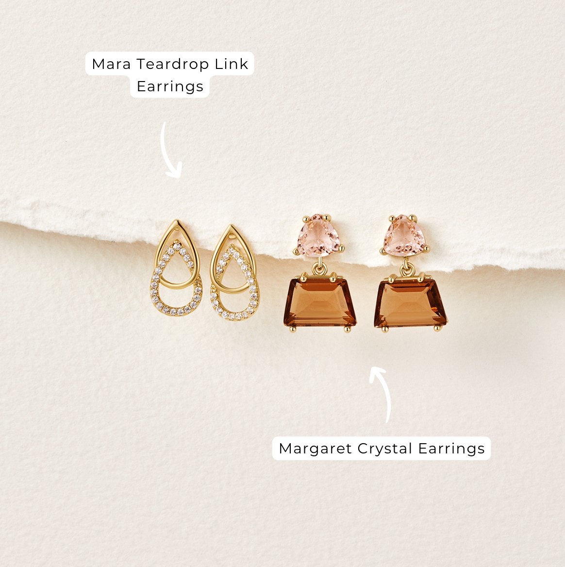 Lin Teardrop Link Earrings